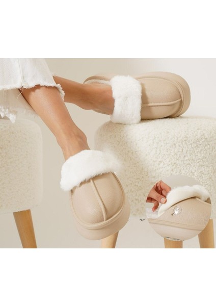 Kadın İçi Tüylü Ev Terliği