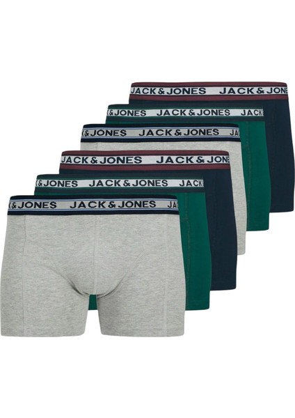 Jack & Jones Jack Jones Erkek 6 Lı Paket Pamuklu Boxer 12270759