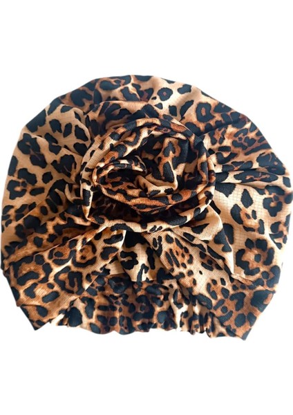 Leopar Desen Saç Bonesi