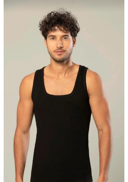 1128 Erkek Kare Yaka Kaşkorse Askılı Atlet 6 Adet modelleri