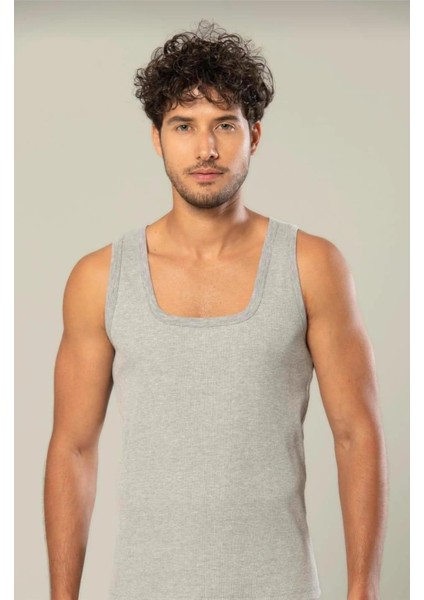 1128 Erkek Kare Yaka Kaşkorse Askılı Atlet 12 Adet indirimleri