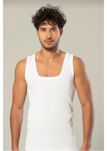 1128 Erkek Kare Yaka Kaşkorse Askılı Atlet 3 Adet modelleri