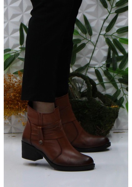 42806 Taba Deri Içi Kürklü Kaymaz Taban Kadın Bot