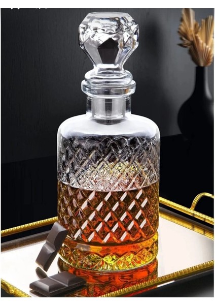Turin Art Karaf, Cam Karaf, Viski Şarap Şişesi, Lüks Karaf Sürahi