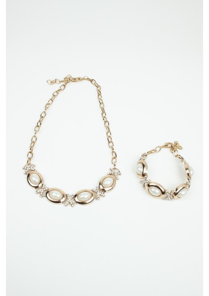 Zirkon Taşlı Bronz Set