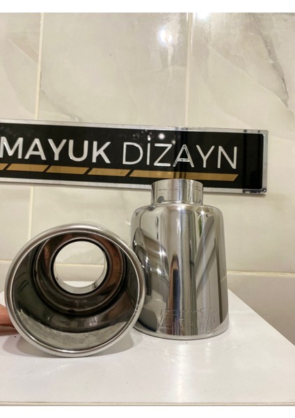 100MM Paslanmaz Krom Her Araca Uyumlu Egzoz Ucu 2 Adet Set fiyatları
