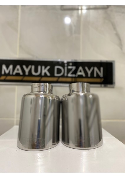100MM Paslanmaz Krom Her Araca Uyumlu Egzoz Ucu 2 Adet Set modelleri