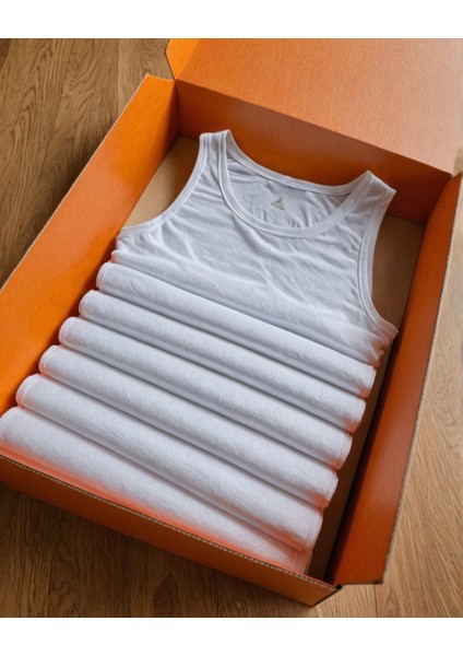 5 Li Beyaz Erkek Atlet Pamuklu Penye Fit Küçük Büyük Beden Askılı Terletmeyen, Nefes Alan, Spor Günlük modelleri