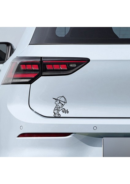 Işeyen Çocuk Sticker Model 4 - Oto Sticker - Araba Sticker - Araç Sticker - Cam Sticker