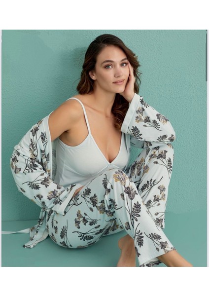 Thermal Kumaş 3'lü Pijama Takımı