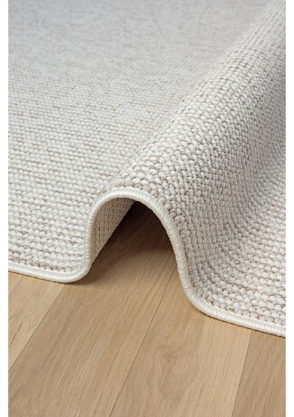 Naturel Bukleli Yumuşak Dokulu Beyaz Bej Iskandinav Koridor Kesme Yolluk Dokuma Halı indirimleri