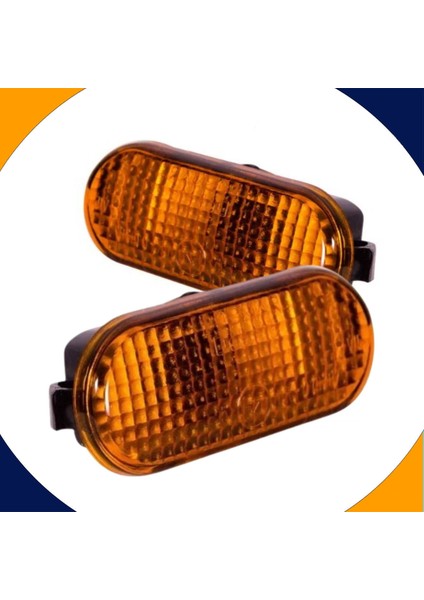 Volkswagen Caddy Ön Çamurluk Sinyali Takım (Buzlu-Turuncu) 1997-2003 Model Arası Araçlara Uyumlu
