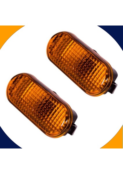 Volkswagen Caddy Ön Çamurluk Sinyali Takım (Buzlu-Turuncu) 1997-2003 Model Arası Araçlara Uyumlu