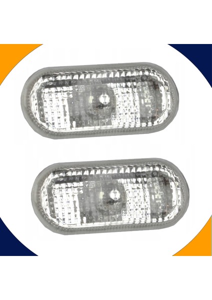 Volkswagen Polo Ön Çamurluk Sinyali Takım (Buzlu-Beyaz) 2000-2005 Model Arası Araçlara Uyumlu