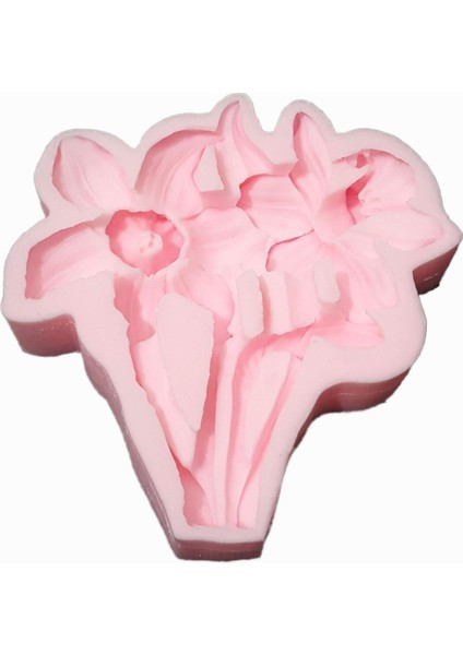 Dev Nergis Buketi Çiçeği 25CM Silikon Kalıp K-467