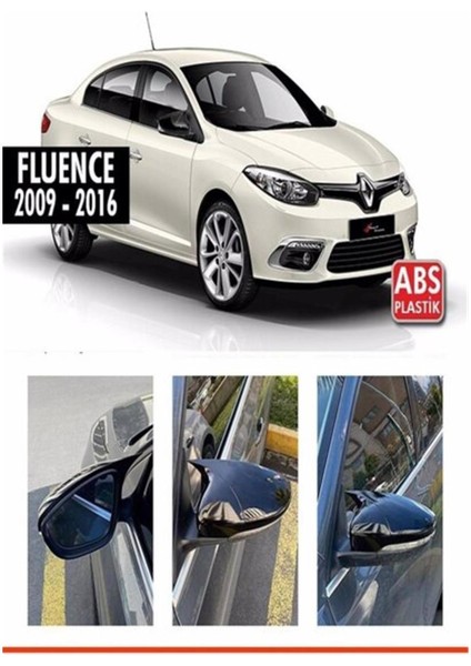 Renault Fluence Batman Yarasa Ayna Kapağı Piano Black 2009-2016 ve Montaj Bandı