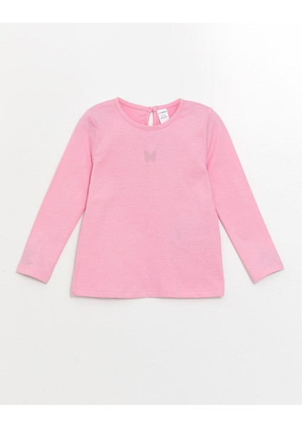 Lcw Kids Bisiklet Yaka Basic Kız Bebek Tişört