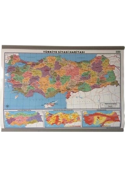 35 x 50 cm Türkiye Siyasi Fiziki Haritası