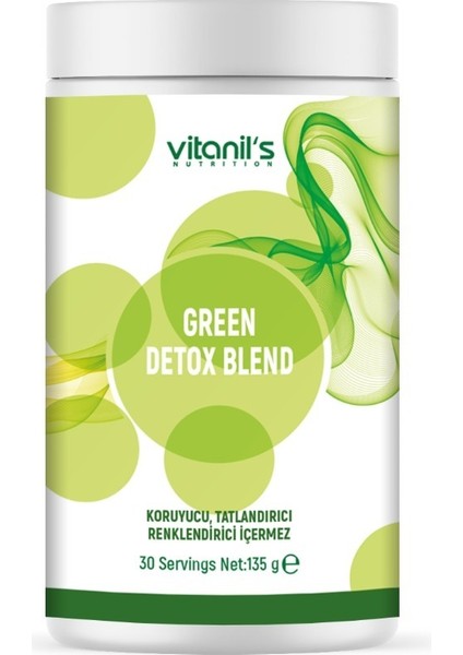 Yeşil Sebze Detoks Tozu - Green Detox Blend - 30 Serving