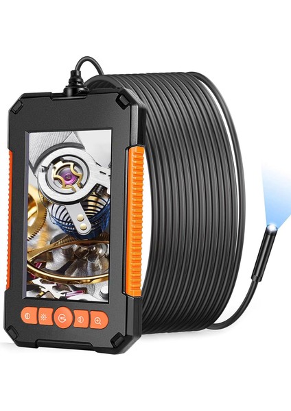 Endüstriyel Endoskop Kamera 10 mt 1080P 4.3 "tek Çift Lens LED ile HD1080P Araç Muayene Borescope IP67 Su Geçirmez Kanalizasyon Kamera