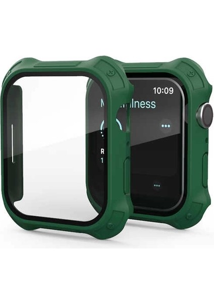 Apple Watch 7 41MM Tank Zırh Kasa ve Mat Görünümlü Ekran Koruyucu Redclick Watch Gard 11