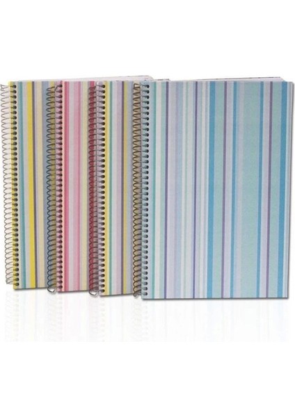 BAD0682 Lime 20X28 Sert Kapak Spiralli Çizgili Defter 120YP