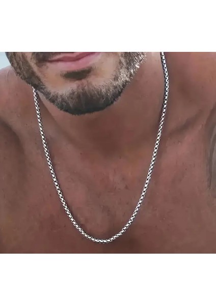 Sevgiliye Hediye Paslanmaz Kararmaz Çelik Erkek Zincir Kolye ( Farklı Ölçü Seçenekli) fiyatları