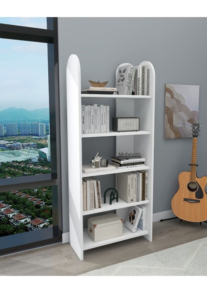 Dekoratif 5 Raflı Kitaplık Modern Kitaplık Kütüphane Organizer