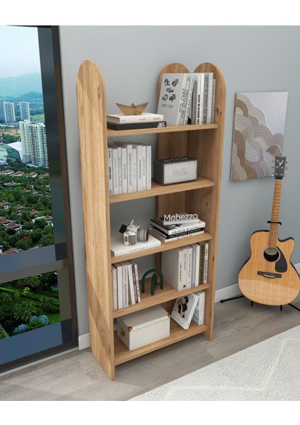 Dekoratif 5 Raflı Kitaplık Modern Kitaplık Kütüphane Organizer