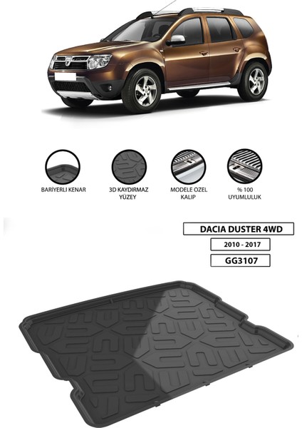 Yücel Oto Aksesuar Dacia Duster Bagaj Havuzu