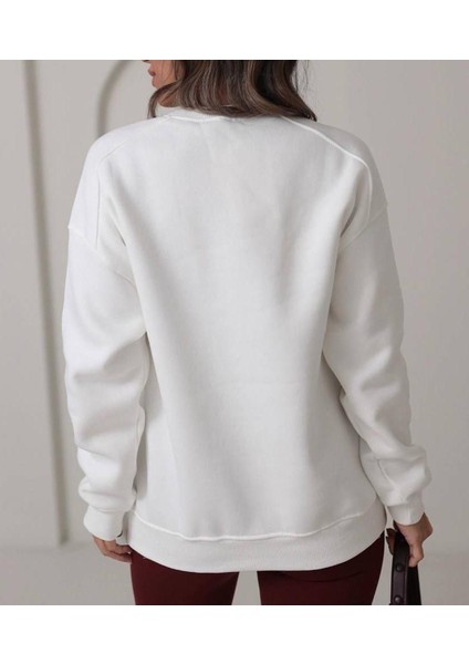 Kadın Basic Oversize Sweatshirt