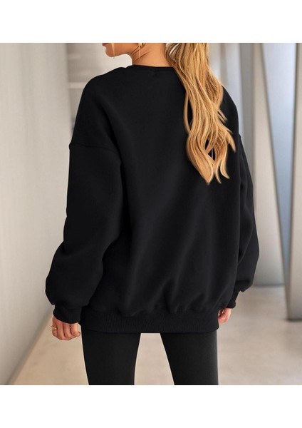 Kadın Basic Oversize Sweatshirt