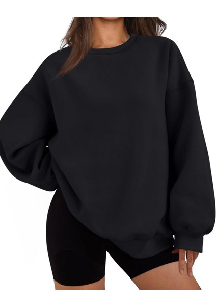 Kadın Basic Oversize Sweatshirt