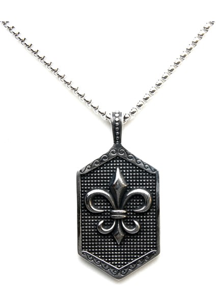 Fleur De Lis Çelik Kolye