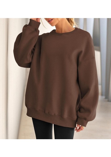 Kadın Basic Oversize Sweatshirt