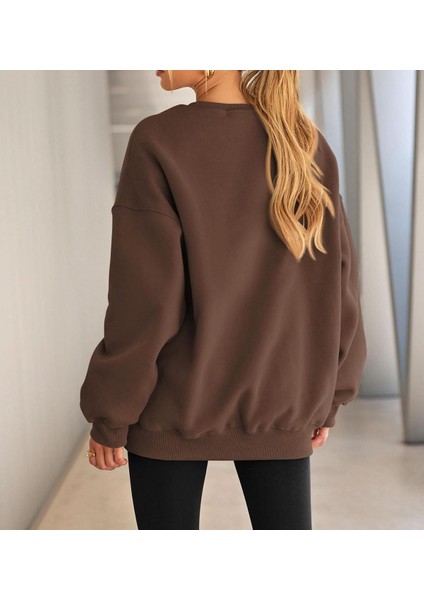 Kadın Basic Oversize Sweatshirt