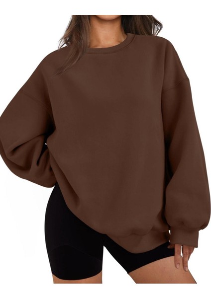 Kadın Basic Oversize Sweatshirt