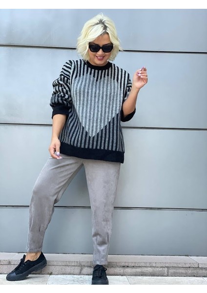 Rvr Paça Pensli Süet Pantolon