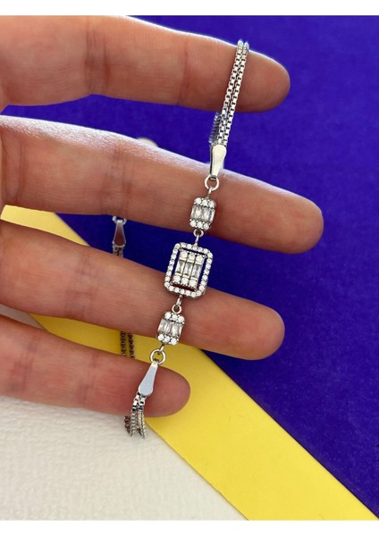 4,90 gr Silver Renk Büyük ve Küçük Baget 925 Gümüş Bileklik fiyatları