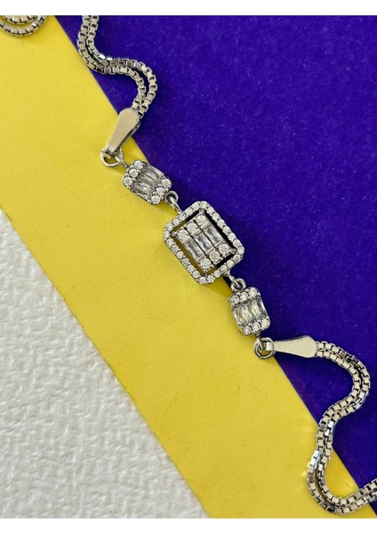4,90 gr Silver Renk Büyük ve Küçük Baget 925 Gümüş Bileklik modelleri