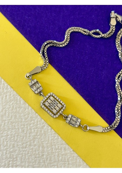 4,90 gr Silver Renk Büyük ve Küçük Baget 925 Gümüş Bileklik fırsatları