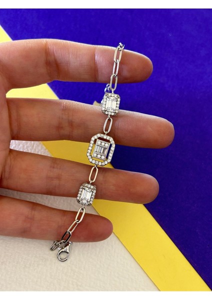 13,60 gr Silver Renk Full Lale Figürlü Baget 925 Gümüş Bileklik fiyatları