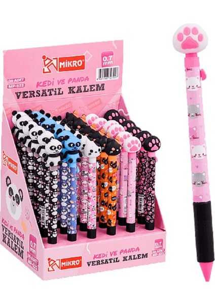 Versatil Kalem 0.7mm MP-522 Kedi ve Panda