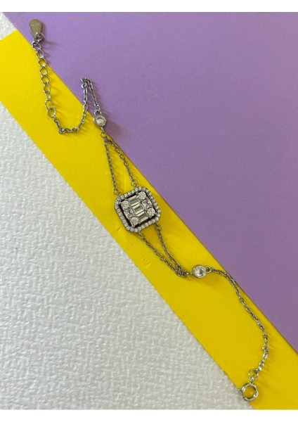 3,63 gr Silver Renk Baget 925 Gümüş Bileklik modelleri
