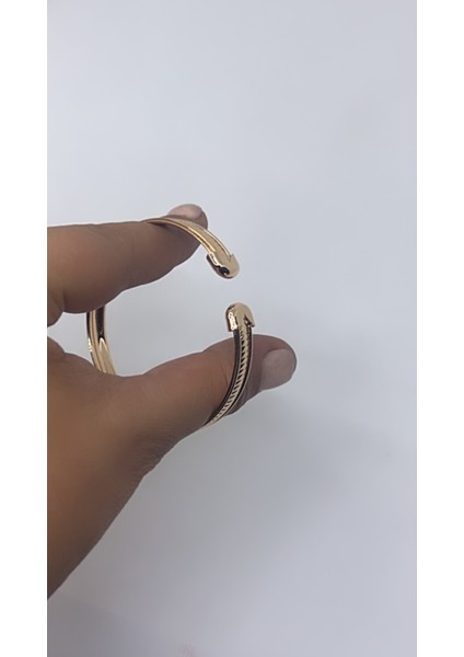 Bebe Boy Xupıng Rose Gold Ayarlanabilir Çelik Kadın Kelepçe Bileklik 17 cm