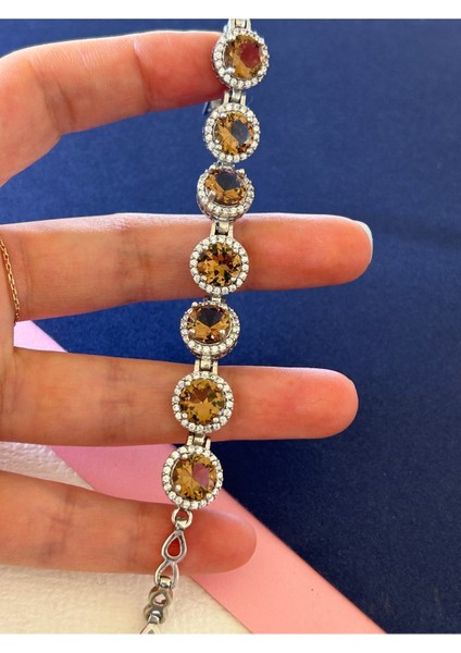 16,20 gr Silver Renk Yedi Sıra Yuvarlak Büyük Zultanit Taşlı 925 Gümüş Bileklik fiyatları