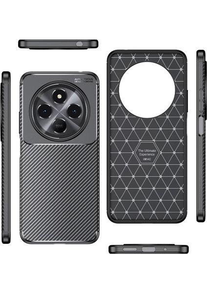 Xiaomi Redmi 14C 4g Kılıf Redclick Negro Karbon Görünüm Silikon Kapak