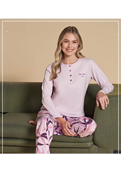 Uzun Kollu Kadın Pijama Takımı