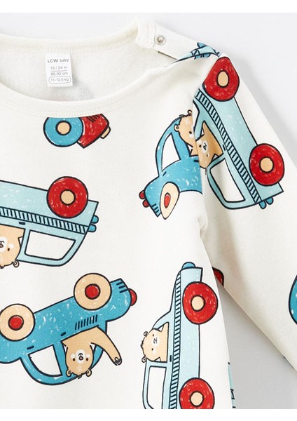 Bisiklet Yaka Uzun Kollu Baskılı Erkek Bebek Pijama Takımı indirimleri