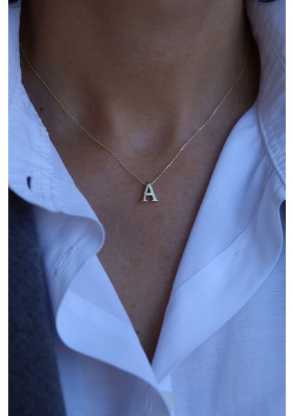 14 Ayar Altın A Harfli Kolye fiyatları